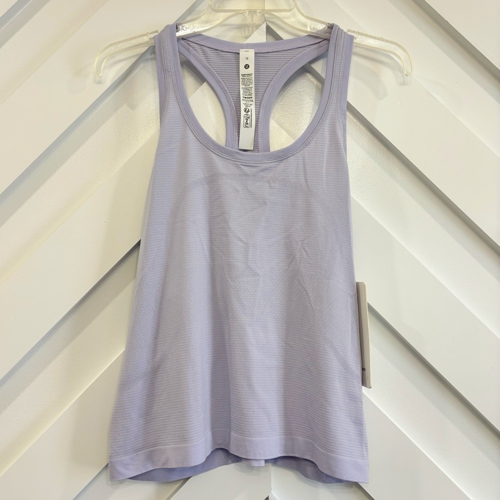 NWT Lululemon Swiftly Tech Racerback Tank Top *Race In Lavender Frost Size 12 - Picture 2 of 6